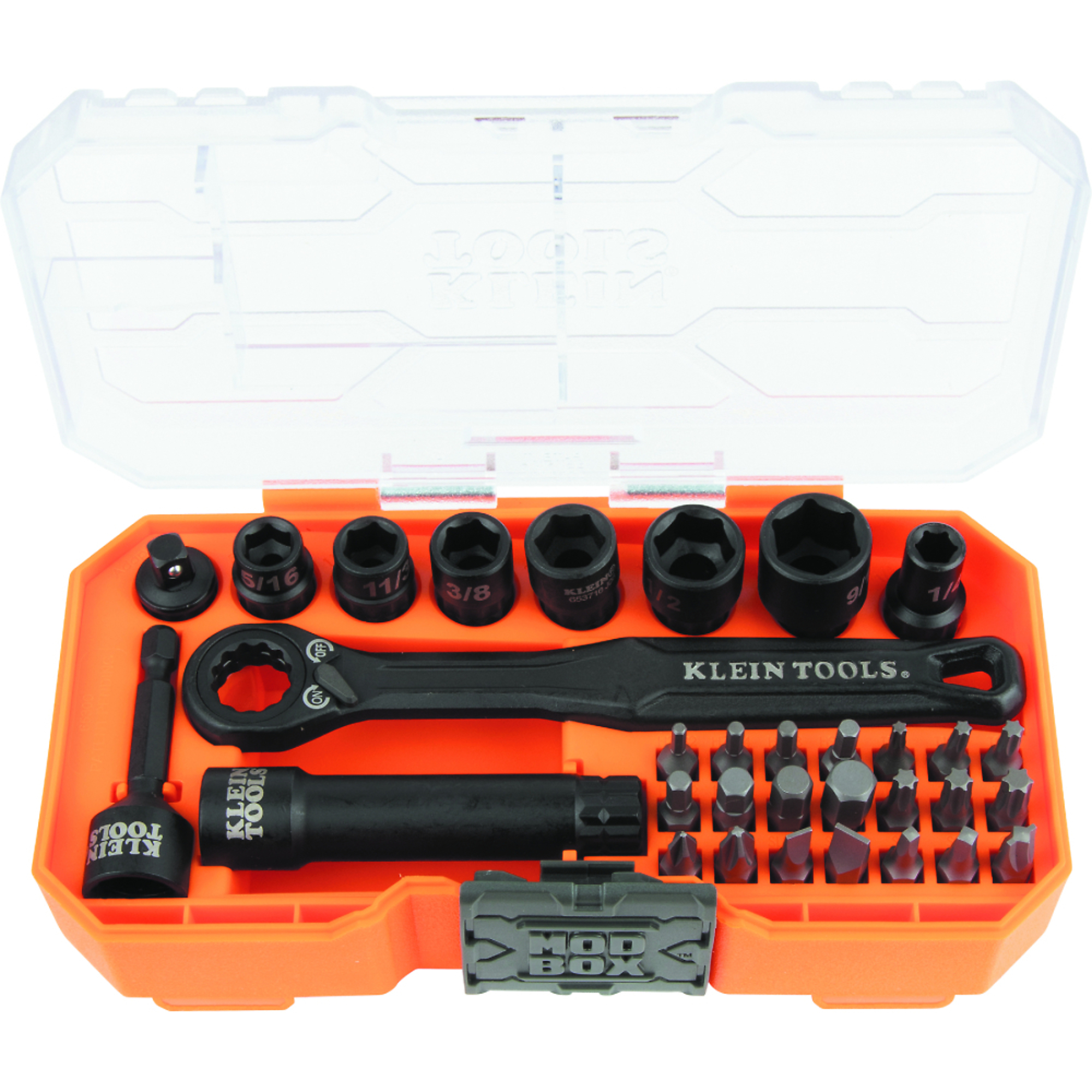 Klein Tools, KNECT 1/4in. Drive Impact-Rated Pass Through So, Pieces (qty.) 32 Model# 65300